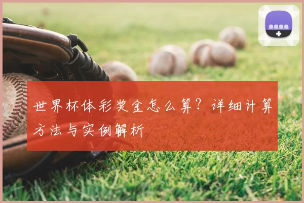 世界杯体彩奖金怎么算?详细计算方法与实例解析