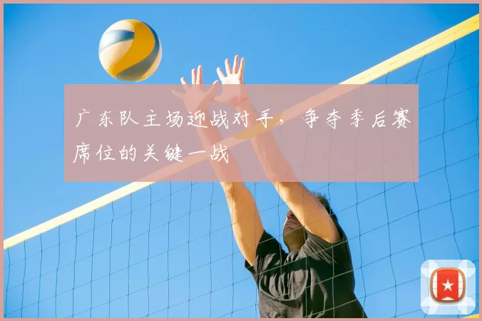 广东队主场迎战对手,争夺季后赛席位的关键一战