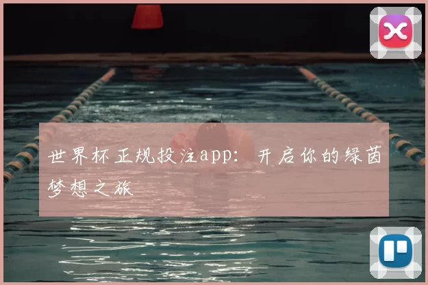 世界杯正规投注app：开启你的绿茵梦想之旅