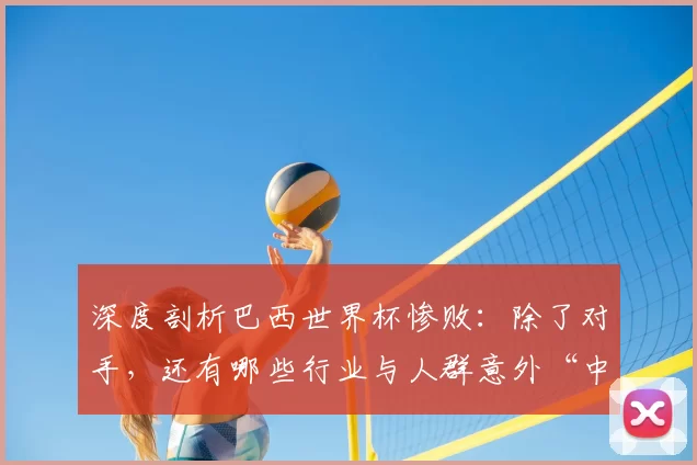 深度剖析巴西世界杯惨败:除了对手,还有哪些行业与人群意外“中奖”?