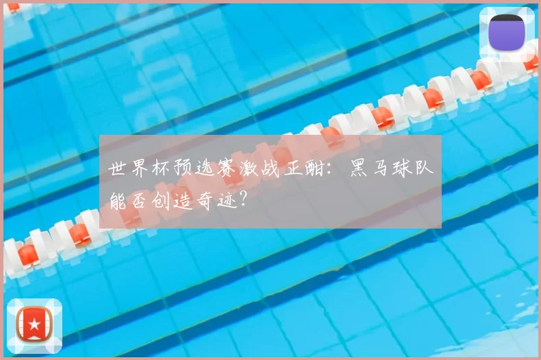世界杯预选赛激战正酣:黑马球队能否创造奇迹?